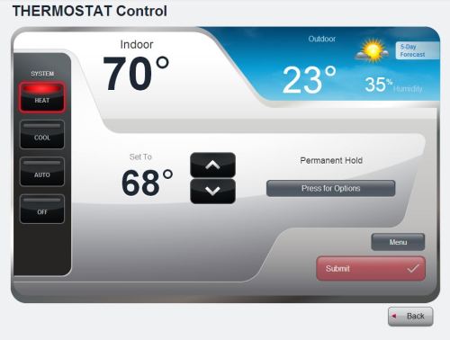 The Control Panel (via internet browser)